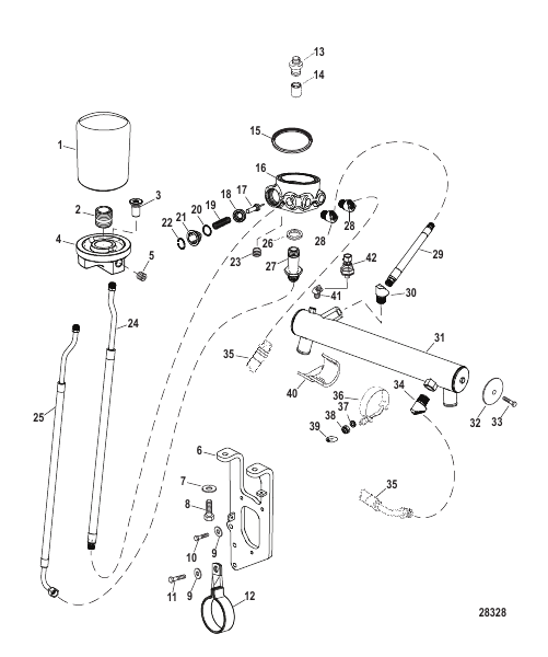 Oil Cooler / Oil Filter (Serial # 0M953905 And Up)