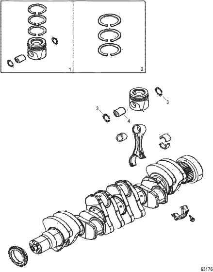 Cylinder Block Piston Assembly and Rings