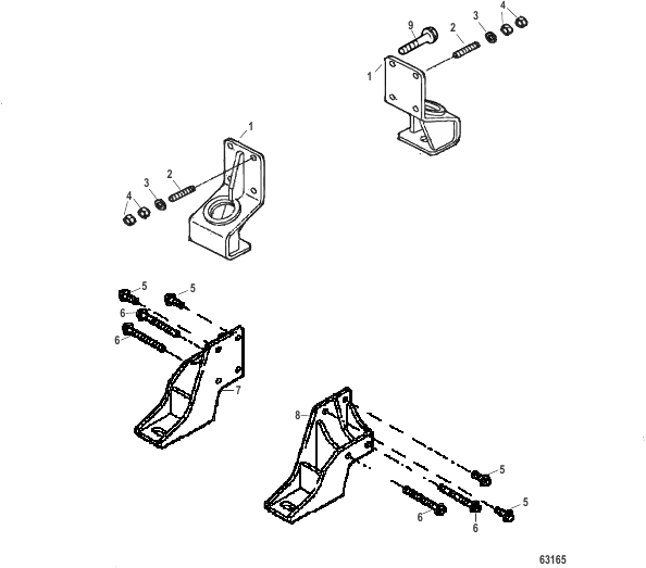 Engine Mount Brackets, Rear