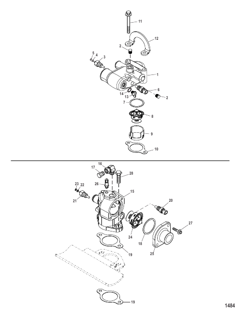 Thermostat And Housing (Easy Drain)