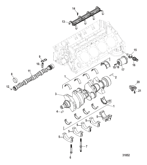 Cylinder Block, Camshaft and Crankshaft