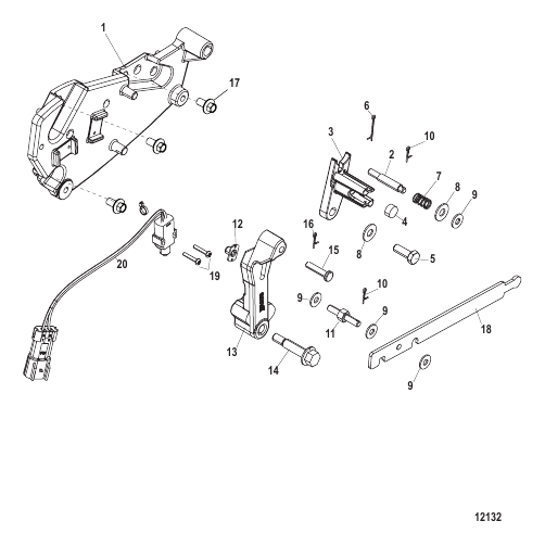 Shift Bracket Mechanical Shift (0W029411 and Up)