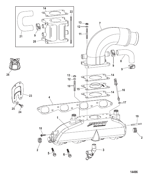 Exhaust Manifold Elbow and Riser