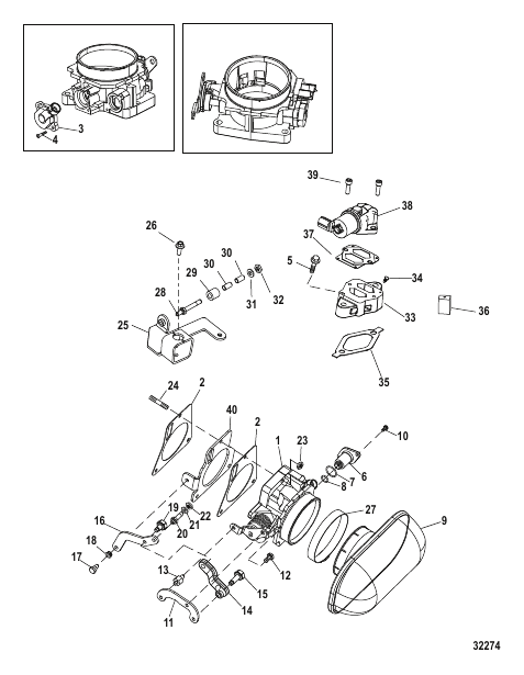 Throttle Body Mechanical Throttle-Shift