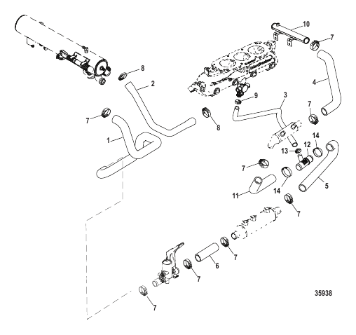 Cooling System Raw Water Components, Port (AXIUS)