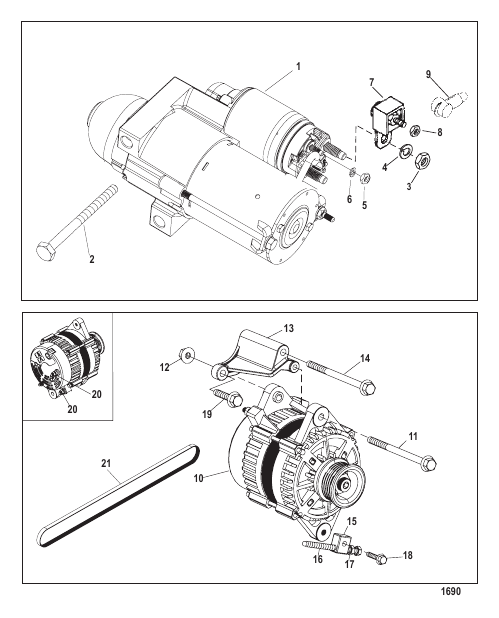 STARTER AND ALTERNATOR