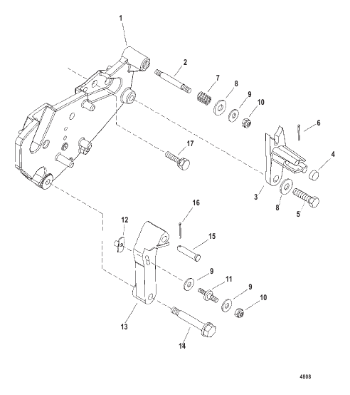 SHIFT BRACKET (Mechanical Shift )(SN-0M659999 and Below)