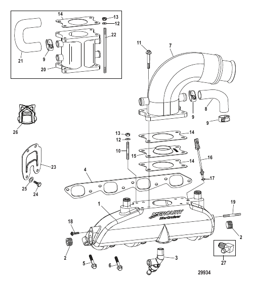 Exhaust Manifold Elbow and Riser