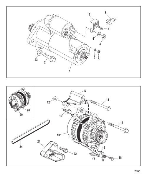STARTER AND ALTERNATOR