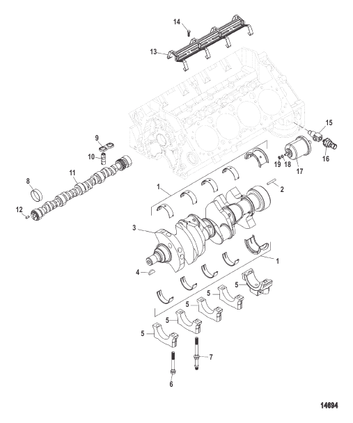 Cylinder Block Camshaft And Crankshaft