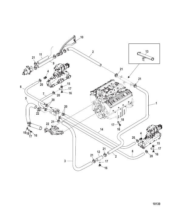 Standard Cooling System (BRAVO) (7 Point Drain)
