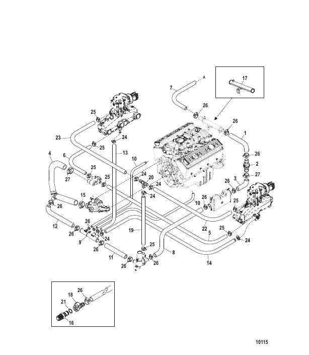 Standard Cooling System (ALPHA) (Single and 3 Point Drain)