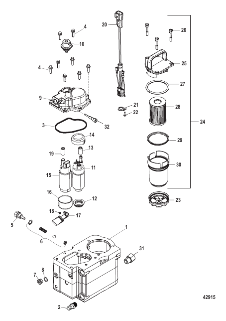 Fuel Module Components -Bravo (SN1A343749 and Above)