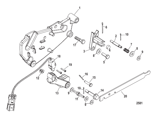 Shift Bracket (BRAVO)(SN-0M660000 and Up)