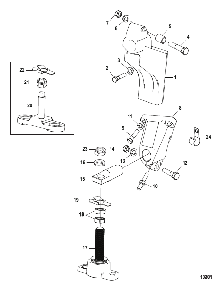 TRANSMISSION AND ENGINE MOUNTING (BORG-WARNER 71C & 72C)