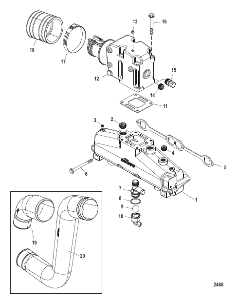 Exhaust Manifold Elbow And Pipes