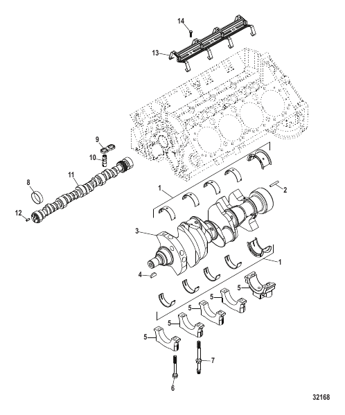 Cylinder Block Camshaft And Crankshaft