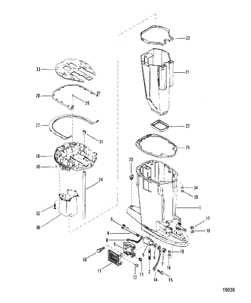 Driveshaft Housing and Exhaust Tube