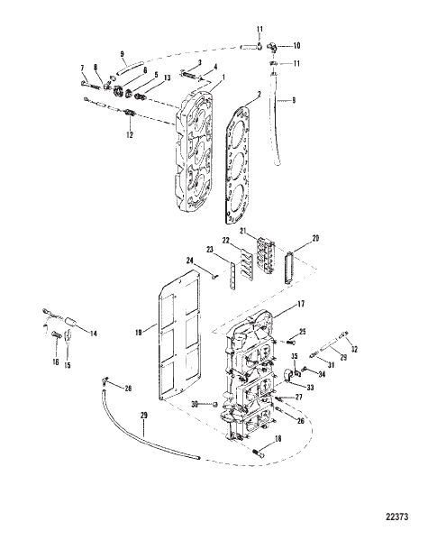 REED BLOCK AND CYLINDER HEAD