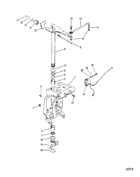SWIVEL BRACKET AND STEERING ARM
