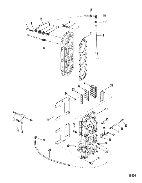 Reed Block and Cylinder Head
