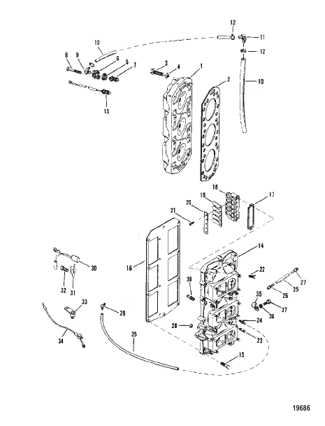 REED BLOCK AND CYLINDER HEAD