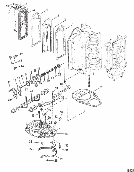 EXHAUST MANIFOLD AND EXHAUST PLATE
