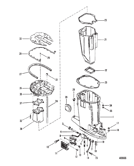 DRIVESHAFT HOUSING AND EXHAUST TUBE