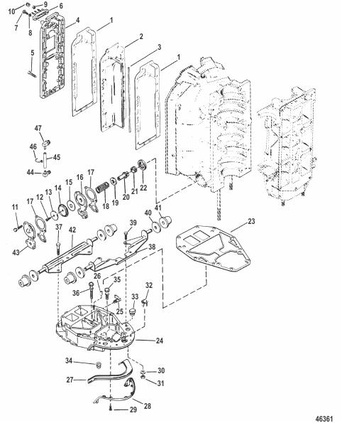 EXHAUST MANIFOLD AND EXHAUST PLATE