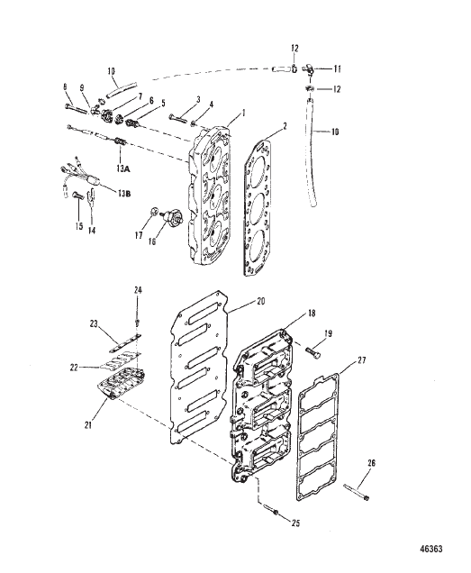 REED BLOCK AND CYLINDER HEAD