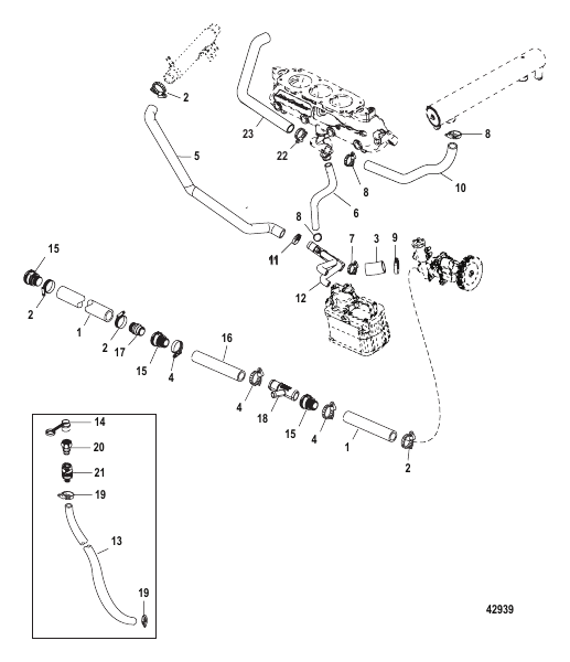 Cooling System Raw Water Components, Starboard