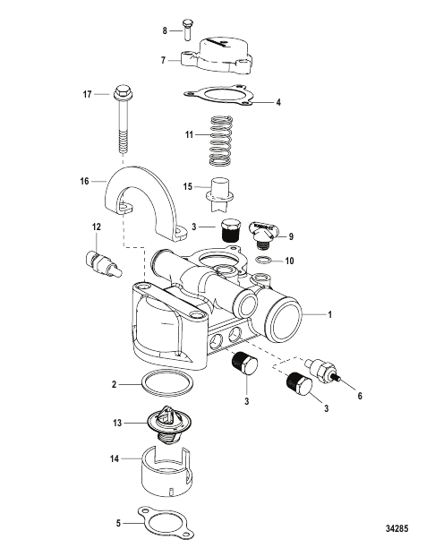 Thermostat and Housing Standard Cooling