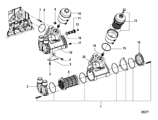 Oil Cooler and Filter Assembly