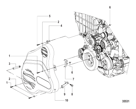 Drive Belt Cover Inboard