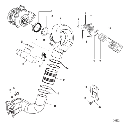 Exhaust Components Sterndrive - Design I
