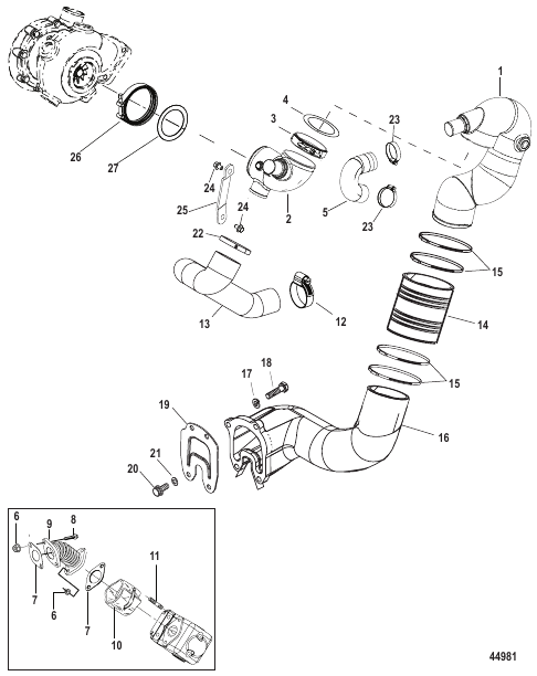 Exhaust Components Sterndrive - Design II