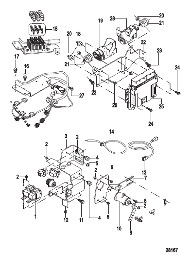 Electrical Components Control Module and Brackets