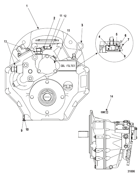 Transmission and Related Parts (Inboard) Technodrive 345