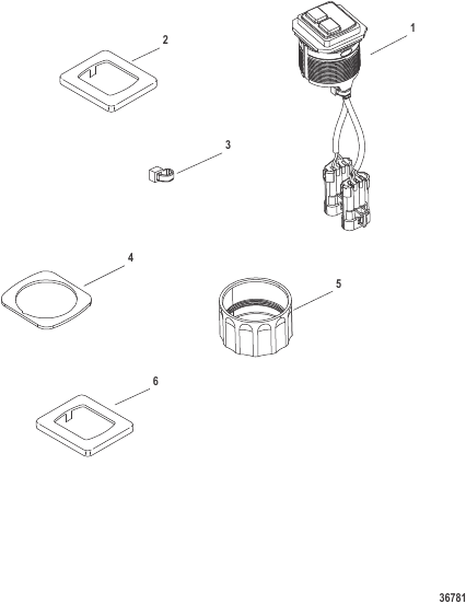 Start/Stop Switch Kit-Flush Mount 879302A01 thru A05