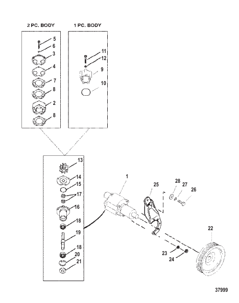 SEA WATER PUMP ASSEMBLY (USE WITH BRAVO ENGINES)