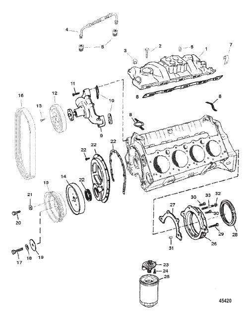 INTAKE MANIFOLD AND FRONT COVER