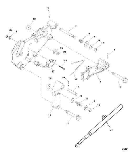 SHIFT BRACKET (ALPHA ENGINES)