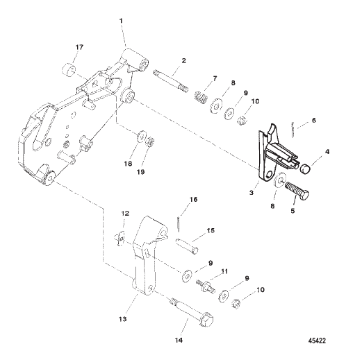 SHIFT BRACKET (BRAVO ENGINES)