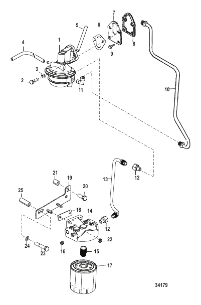 Fuel Filter and Fuel Pump 357 Alpha/Bravo