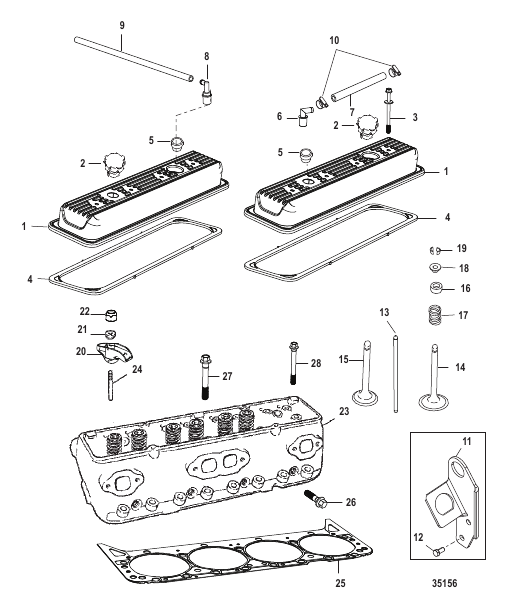 Cylinder Head and Rocker Cover