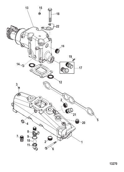 Exhaust Manifold and Elbow 383 Mag Bravo 4V