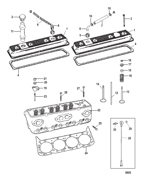 Cylinder Head and Rocker Cover