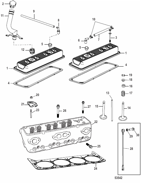 CYLINDER HEAD AND ROCKER COVER