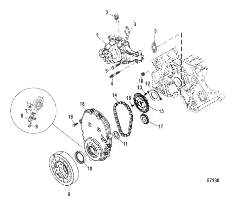 Front Cover and Circulating Pump