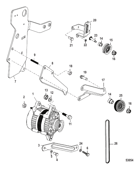 ALTERNATOR AND BRACKETS